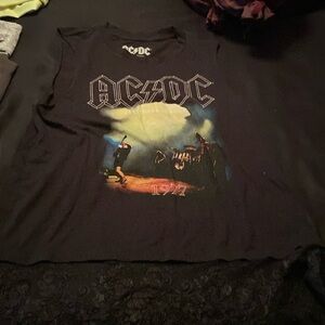 Ac dc tank with lace bottom